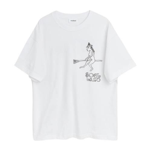 Soulland Mån Print T-shirt White, Unisex