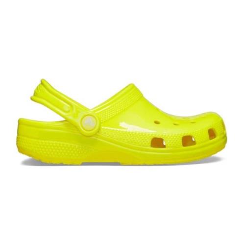 Crocs Neon Classic Träskor - Gul Rund Platt Yellow, Herr