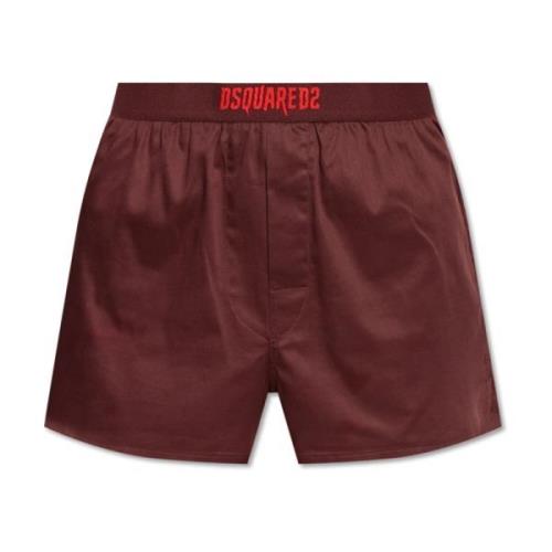 Dsquared2 Bomulls Boxershorts Red, Dam