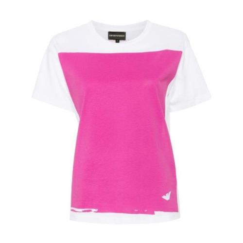 Emporio Armani Fuchsia T-shirts och Polos Färgblock Design Multicolor,...