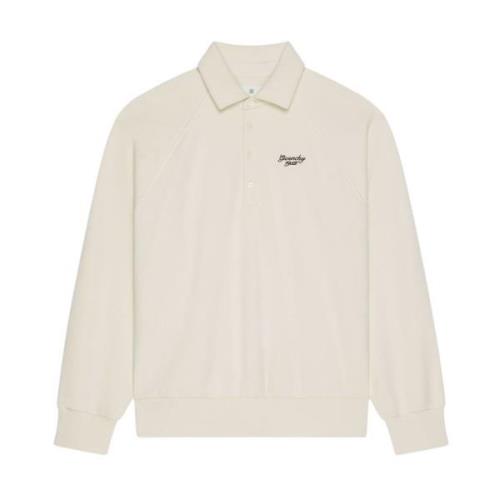 Givenchy Broderad Fleece Polo Skjorta Beige, Herr