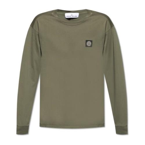 Stone Island T-shirt med logopatch Green, Herr