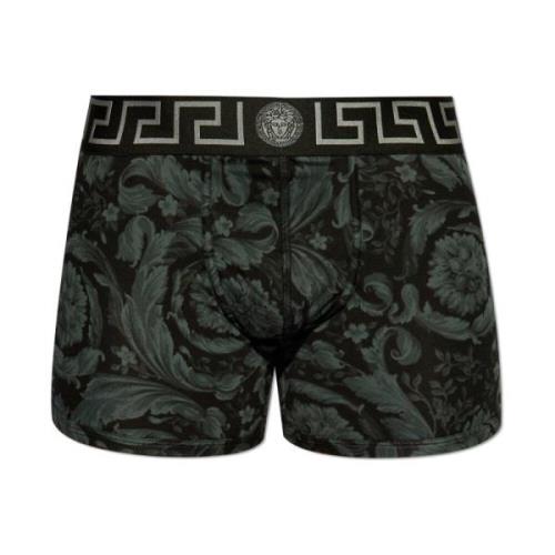 Versace Mönstrade Boxershorts Black, Herr