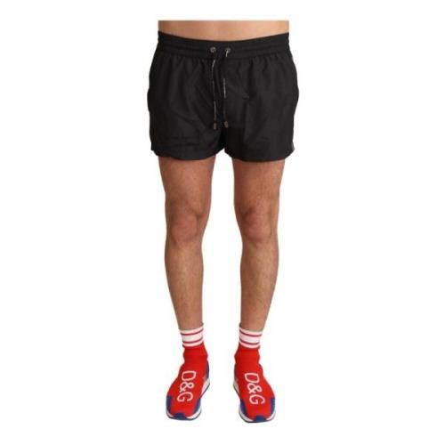 Dolce & Gabbana Svart King Badkläder Badshorts Black, Herr