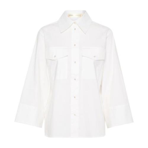 InWear Kragskjorta Blus Ren Vit White, Dam