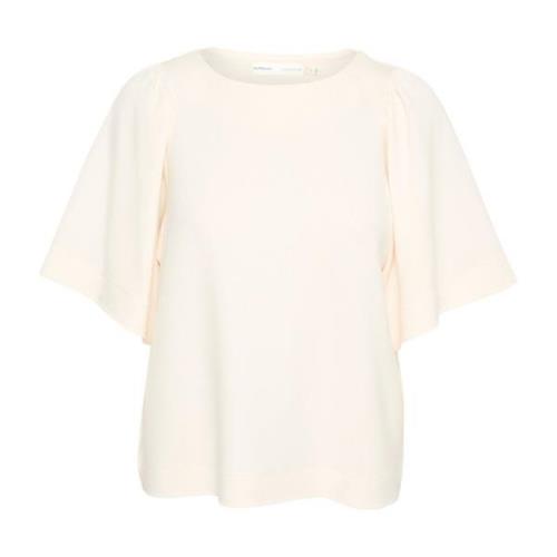 InWear Vit Whisper Top med halva ärmar White, Dam