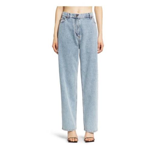 Magda Butrym Faded Blue Loose Fit Denim Byxor Blue, Dam