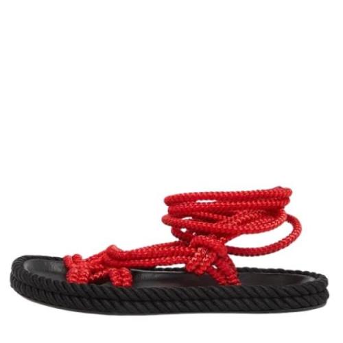 Isabel Marant Pre-owned Pre-owned Tyg sandaler Red, Dam