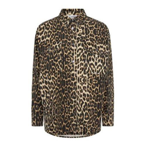 Co'Couture Leocc Denim Skjorta Jacka - Leopardmönster Multicolor, Dam