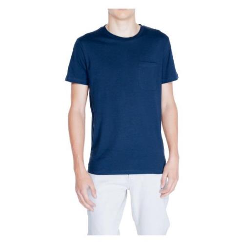 Peuterey Herr T-shirt Vår/Sommar Kollektion Blue, Herr