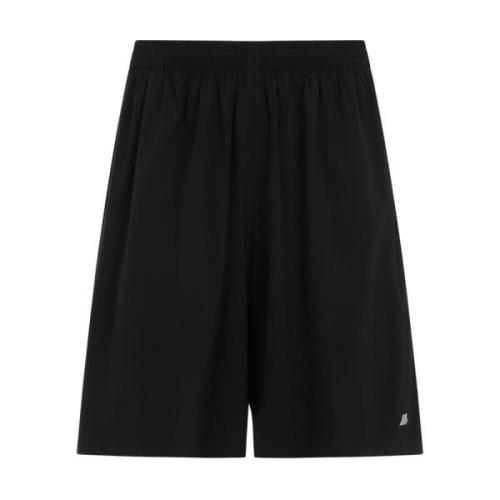Balenciaga Svarta Stretch Shorts för Män Black, Herr