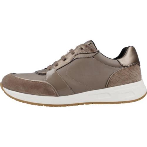 Geox Stiliga Sneakers för vardagsbruk Brown, Dam