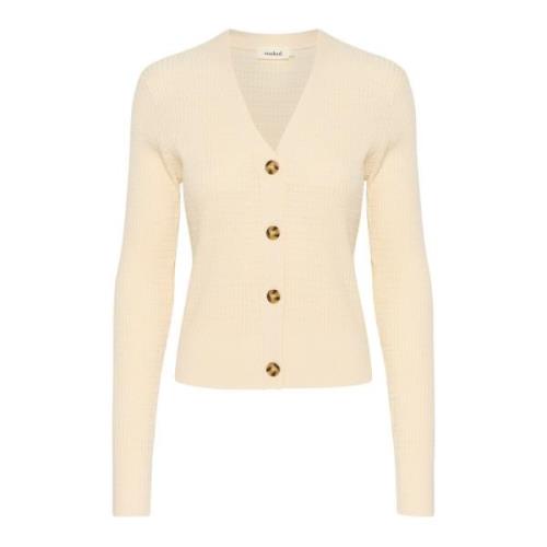 Soaked in Luxury Feminin Cardigan Whisper White White, Dam