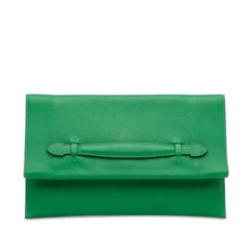 Hermès Vintage Pre-owned Laeder kuvertvskor Green, Dam