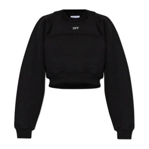 Off White Sweatshirt med logotyp Black, Dam