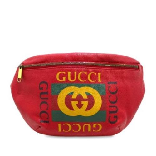 Gucci Vintage Pre-owned Laeder crossbodyvskor Red, Dam