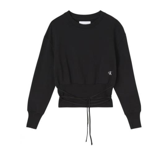 Calvin Klein Dam Sweatshirt med Svarta Midjeband Black, Dam