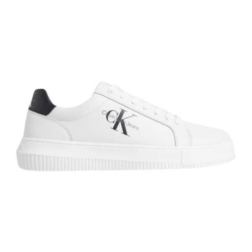 Calvin Klein vita lädersneakers White, Herr