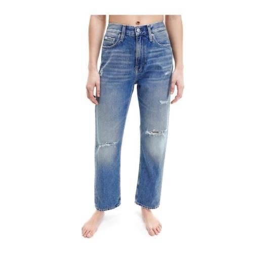 Calvin Klein Straight Leg Jeans Blue, Dam