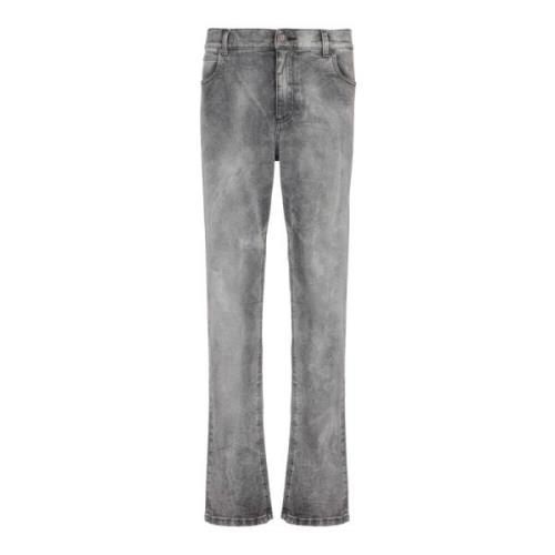Balmain Grå denim regular-fit jeans Gray, Herr