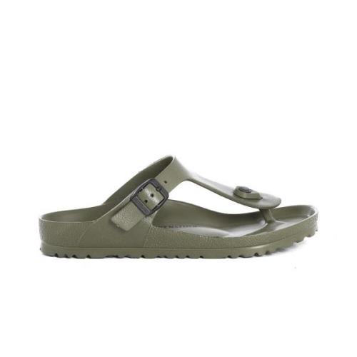 Birkenstock Khaki Öppen Tå Slides Green, Dam