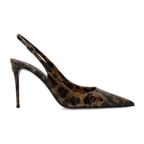 Dolce & Gabbana Brun Läder Pumps med Spetsig Tå Brown, Dam