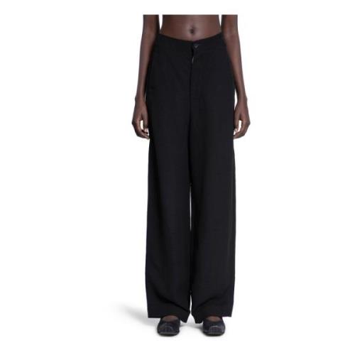 UMA Wang Svart Wide Leg Byxa Black, Dam