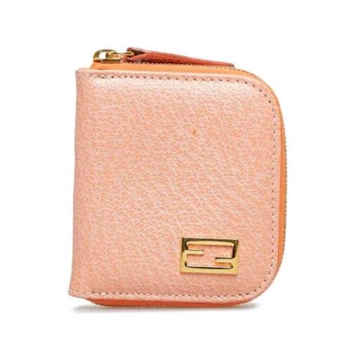 Fendi Vintage Pre-owned Laeder plnbcker Pink, Dam