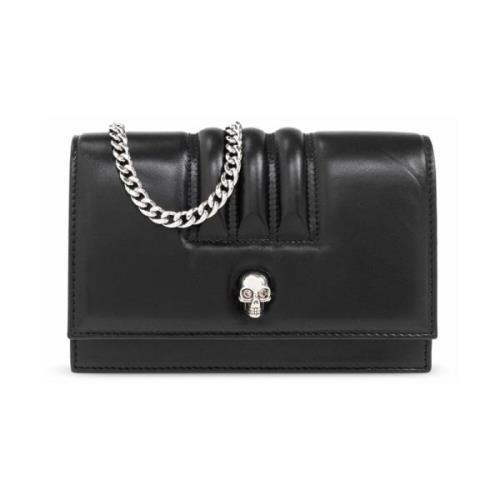 Alexander McQueen Stilfull Läder Väska Black, Dam