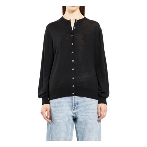 Alexander Wang Klassisk Cardigan med Präglat Logotyp Black, Dam