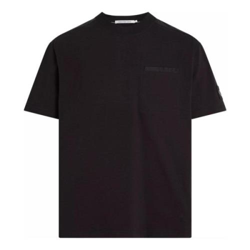 Calvin Klein Jeans Svart bomull T-shirt med korta ärmar Black, Herr