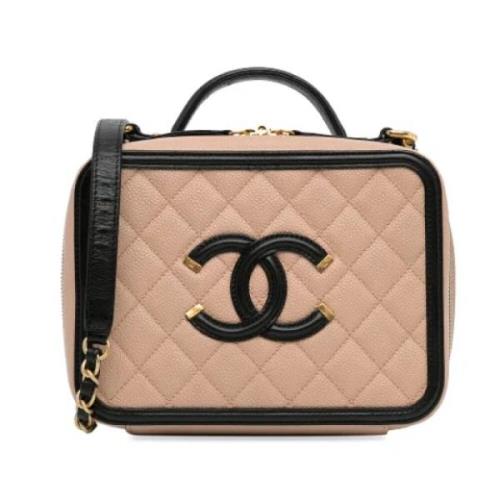 Chanel Vintage Pre-owned Laeder handvskor Beige, Dam