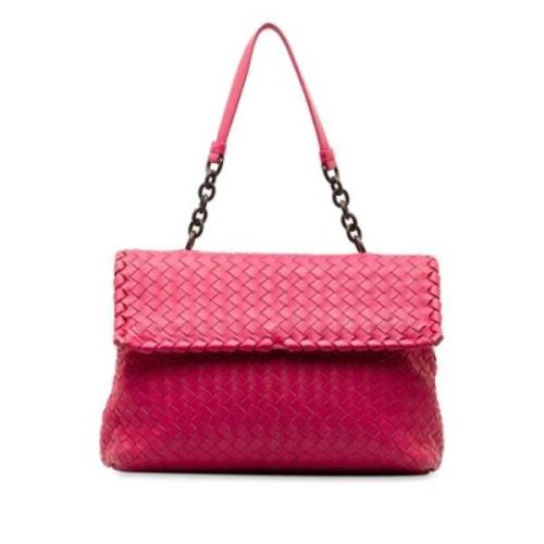 Bottega Veneta Vintage Pre-owned Laeder axelremsvskor Pink, Dam