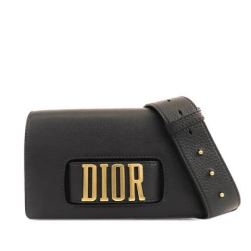 Dior Vintage Pre-owned Laeder crossbodyvskor Black, Dam