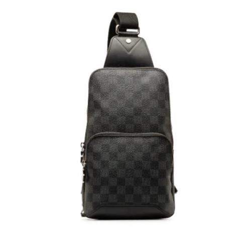 Louis Vuitton Vintage Pre-owned Canvas axelremsvskor Black, Dam