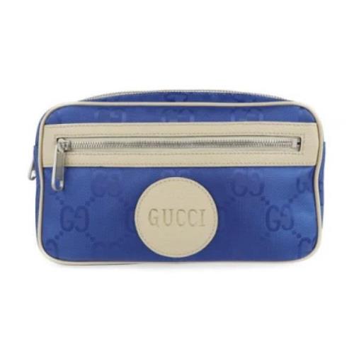 Gucci Vintage Pre-owned Laeder crossbodyvskor Blue, Dam