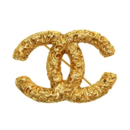 Chanel Vintage Pre-owned Metall chanel-smycken Yellow, Dam