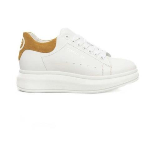 Cerruti 1881 Vita Läder Platform Sneakers med Logo White, Dam