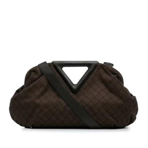 Bottega Veneta Vintage Pre-owned Nylon handvskor Brown, Dam