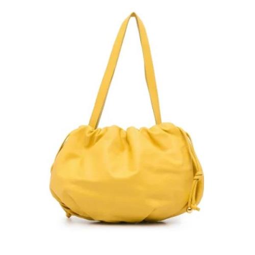 Bottega Veneta Vintage Pre-owned Laeder axelremsvskor Yellow, Dam