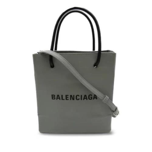 Balenciaga Vintage Pre-owned Laeder totevskor Gray, Dam