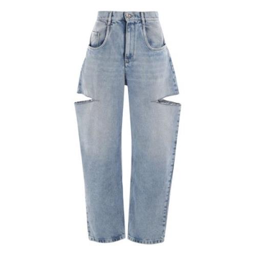 Maison Margiela Wide Leg Denim Jeans Blue, Dam