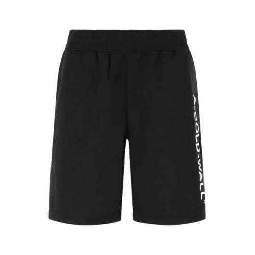 A-Cold-Wall Logo Bermuda Shorts Svart Streetwear Stil Black, Herr