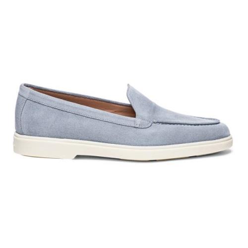 Santoni Suede Loafer Blue, Dam