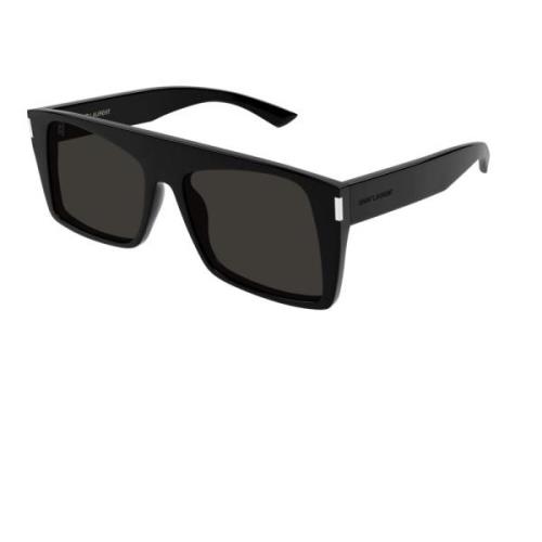 Saint Laurent Svarta solglasögon med mörkgrå linser Black, Dam
