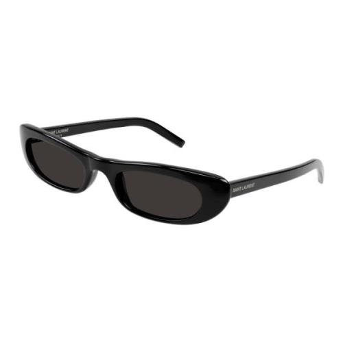 Saint Laurent Runda solglasögon i svart acetat Black, Dam