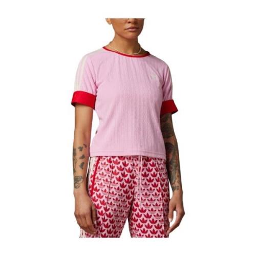Adidas Retro Stickad T-shirt Pink, Dam
