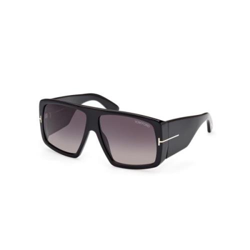Tom Ford Fyrkantiga solglasögon i svart ravn Black, Unisex