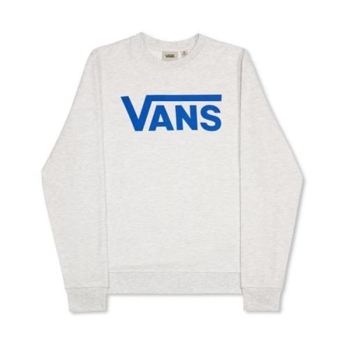 Vans Vit Heather Drop V Crewneck Sweater Gray, Herr