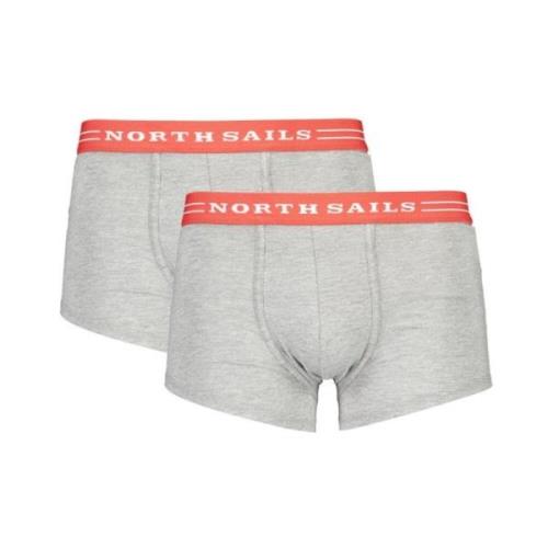 North Sails Grå Bomull Underkläder Boxershorts Gray, Herr